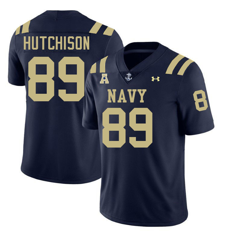 Navy Midshipmen #89 Luke Hutchison College Football Jerseys,Apparels Stitched-Navy Navy Midshipmen #89 Luke Hutchison College Football Jerseys,Apparels Stitched-Navy